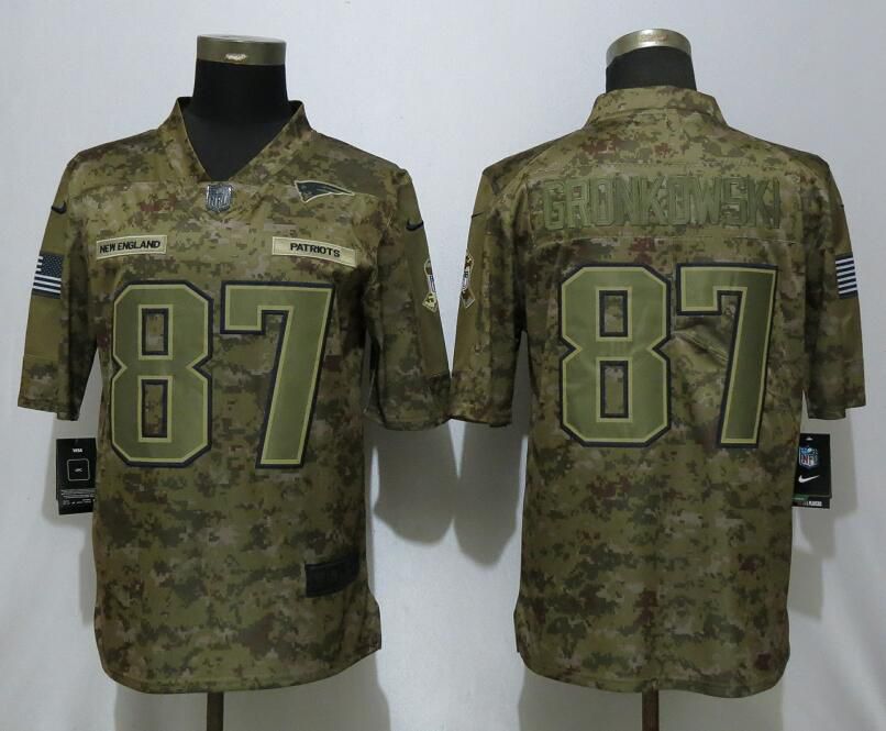 Men New England Patriots #87 Gronkowski Nike Camo Salute to Service Limited NFL Jerseys->buffalo bills->NFL Jersey